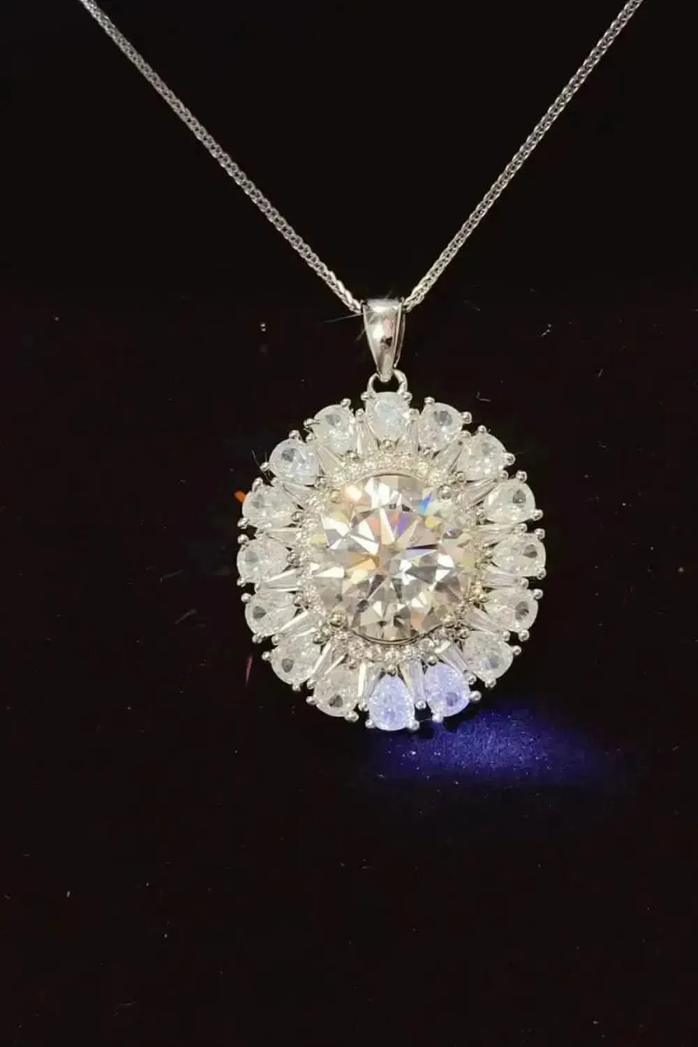 5 Carat Moissanite 925 Sterling Silver Necklace - Bad Moms Club