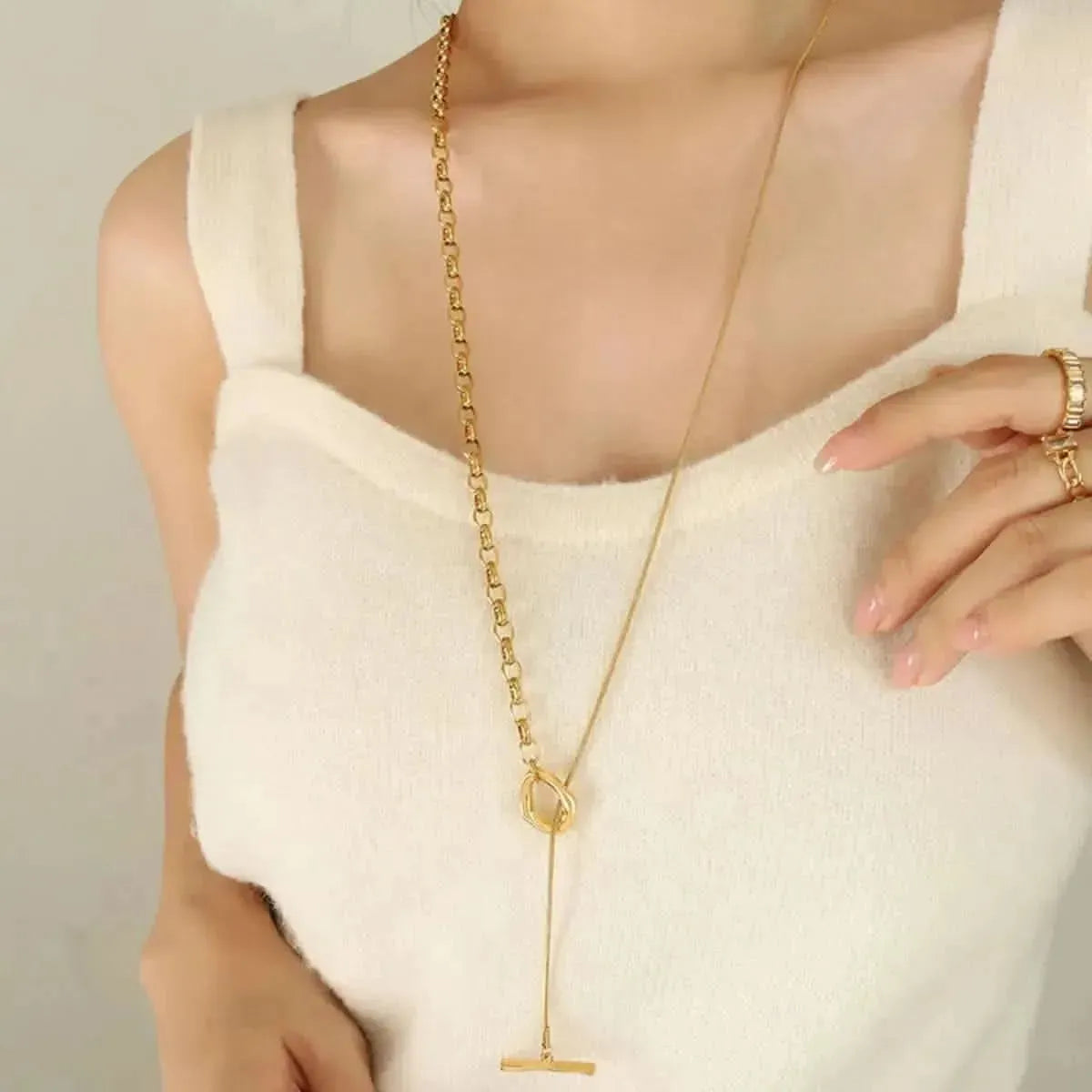Titanium Steel Chain Necklace - Bad Moms Club