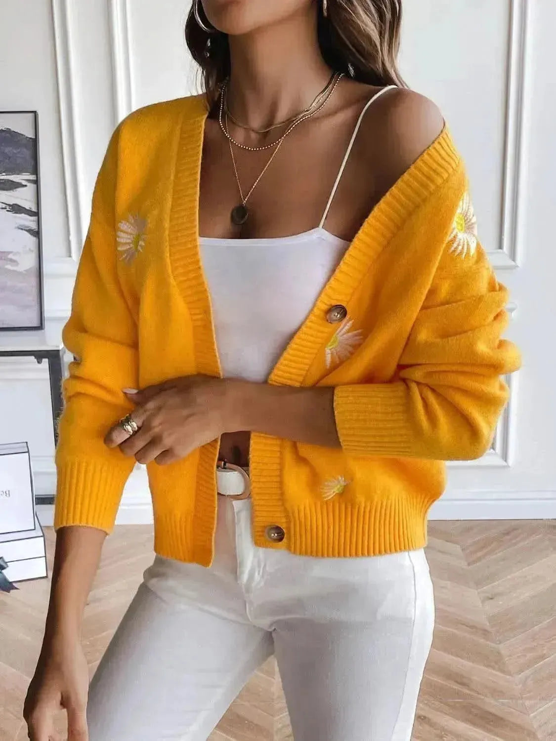 Floral Button Up Cardigan - Bad Moms Club