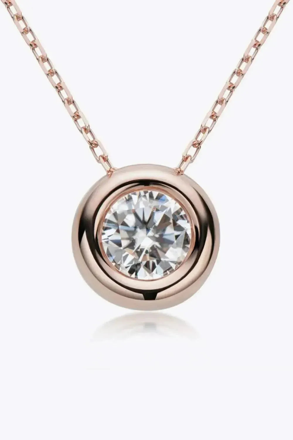 Adored 1 Carat Moissanite Pendant 925 Sterling Silver Necklace - Bad Moms Club