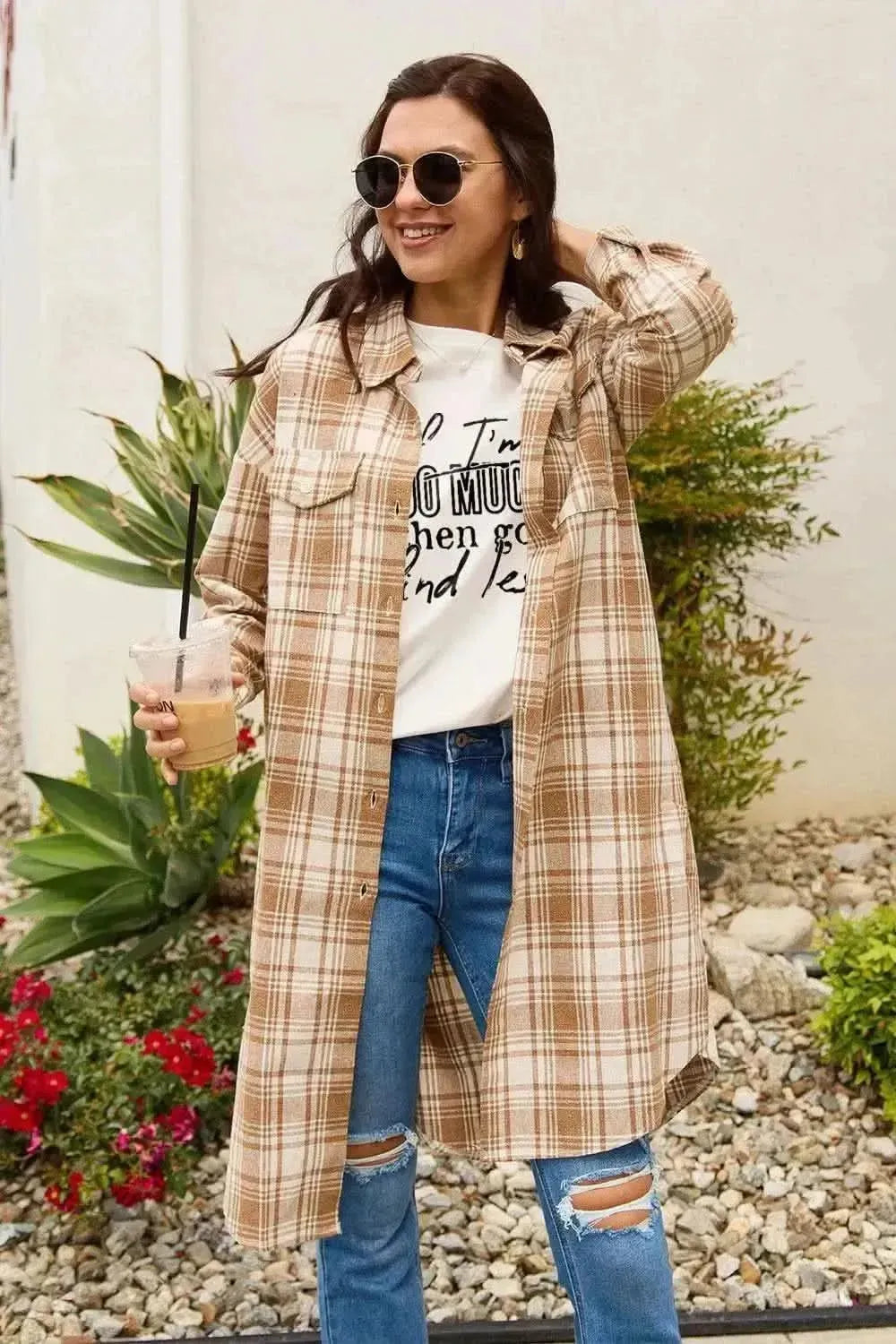 Simply Love Full Size IF I'M TOO MUCH THEN GO FIND LESS Round Neck T-Shirt - Bad Moms Club