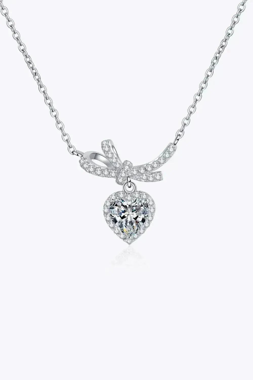 1 Carat Moissanite Heart Pendant Necklace - Bad Moms Club