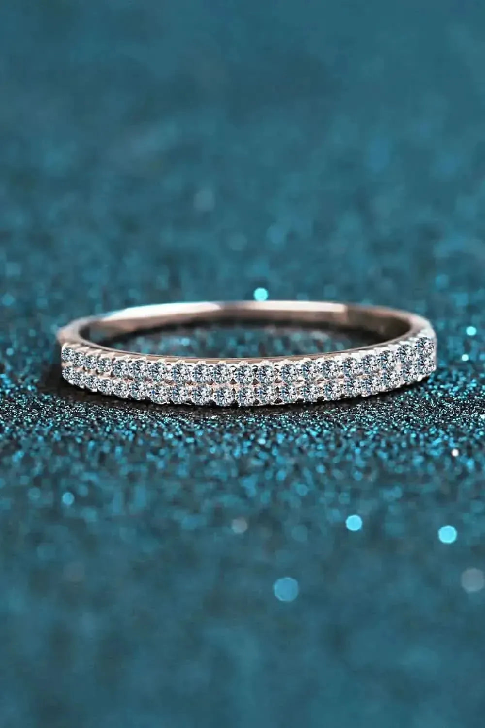 Moissanite 925 Sterling Silver Half-Eternity Ring - Bad Moms Club
