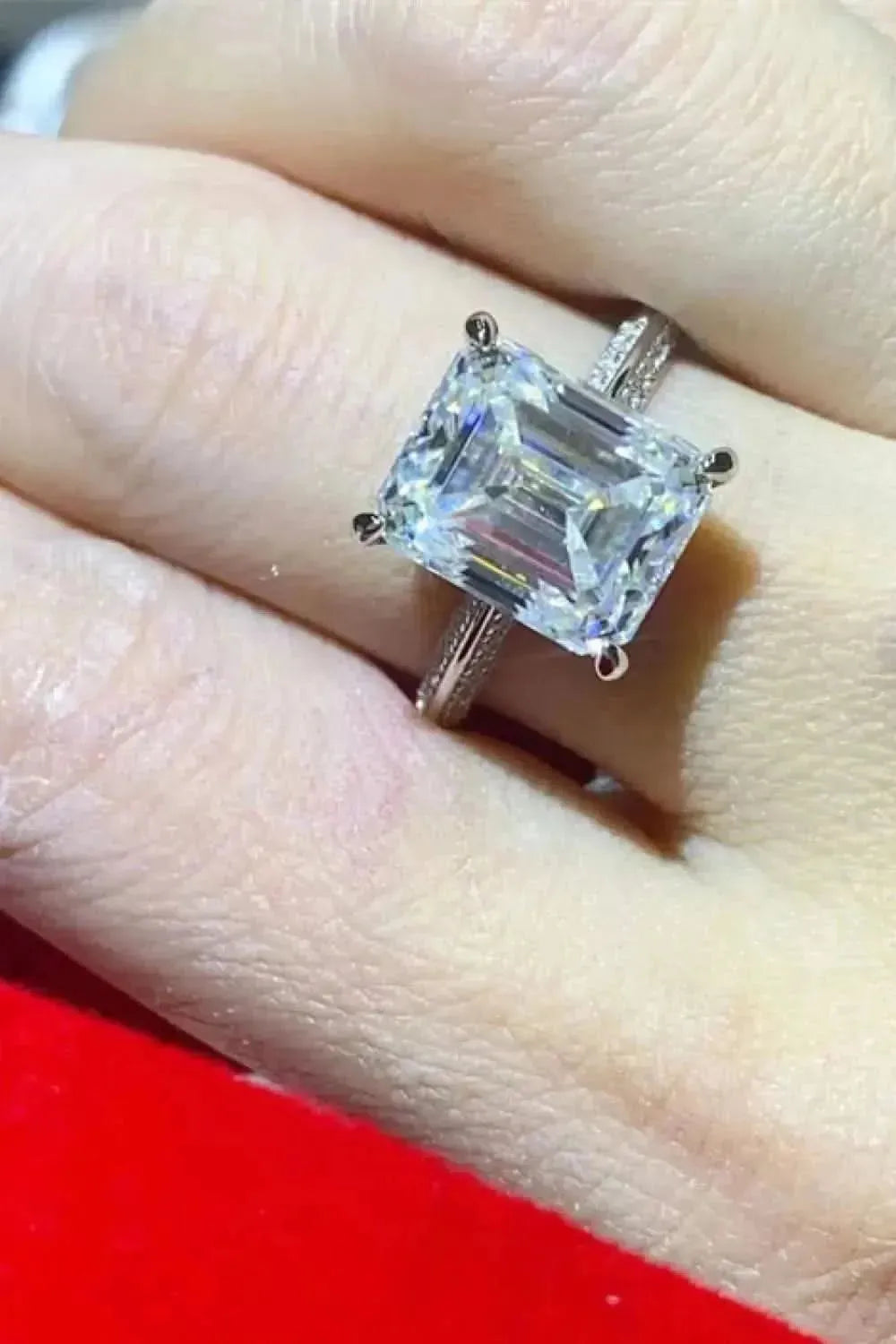 5 Carat Moissanite Platinum-Plated Ring - Bad Moms Club