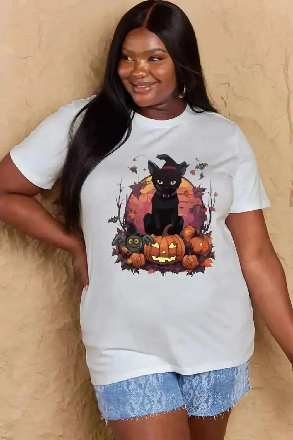 Simply Love Full Size Halloween Theme Graphic T-Shirt - Bad Moms Club
