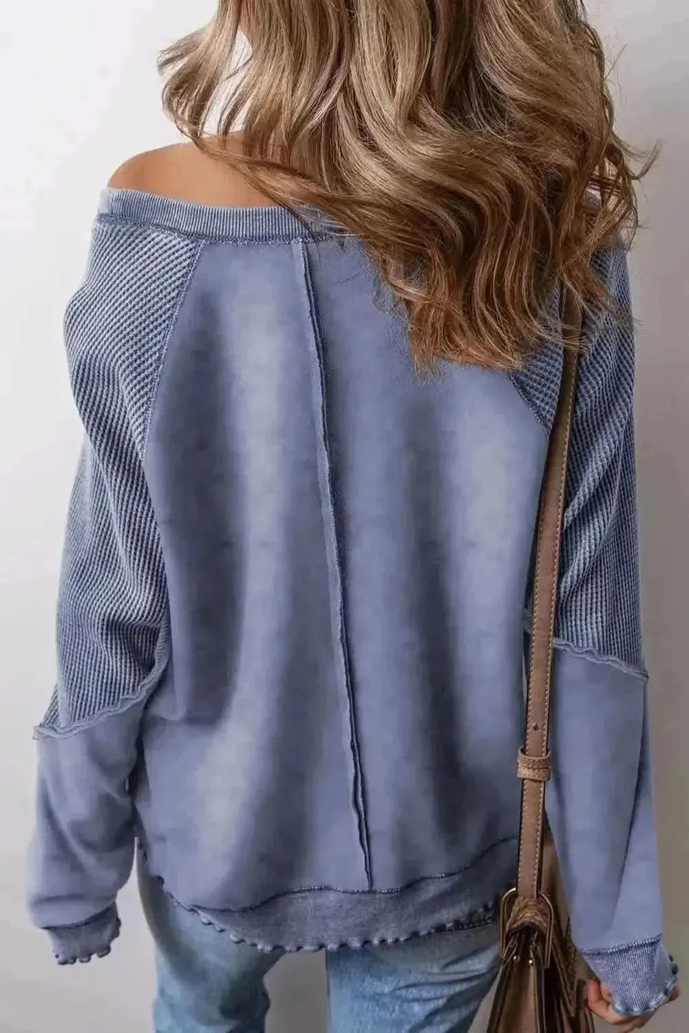 Exposed Seam Long Sleeve Sweatshirt - Bad Moms Club