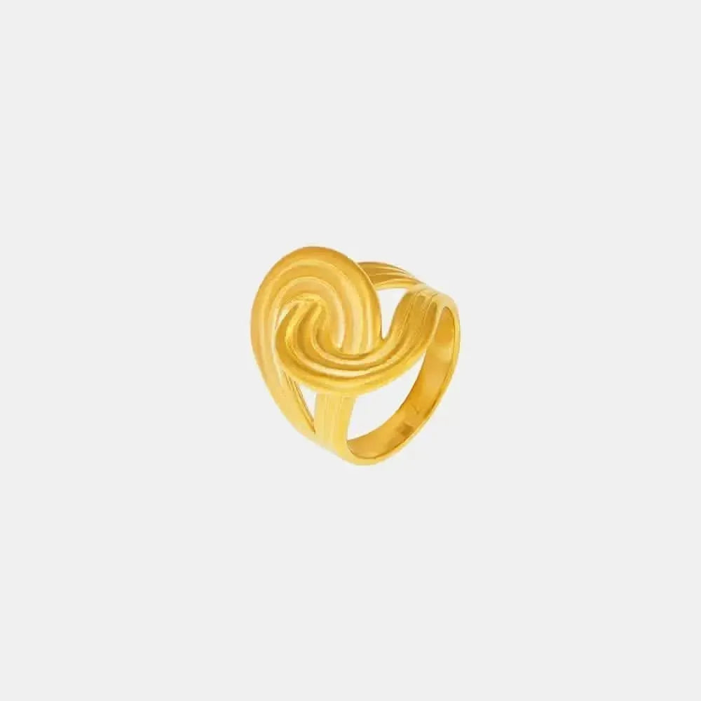 18K Gold-Plated Twisted Ring - Bad Moms Club