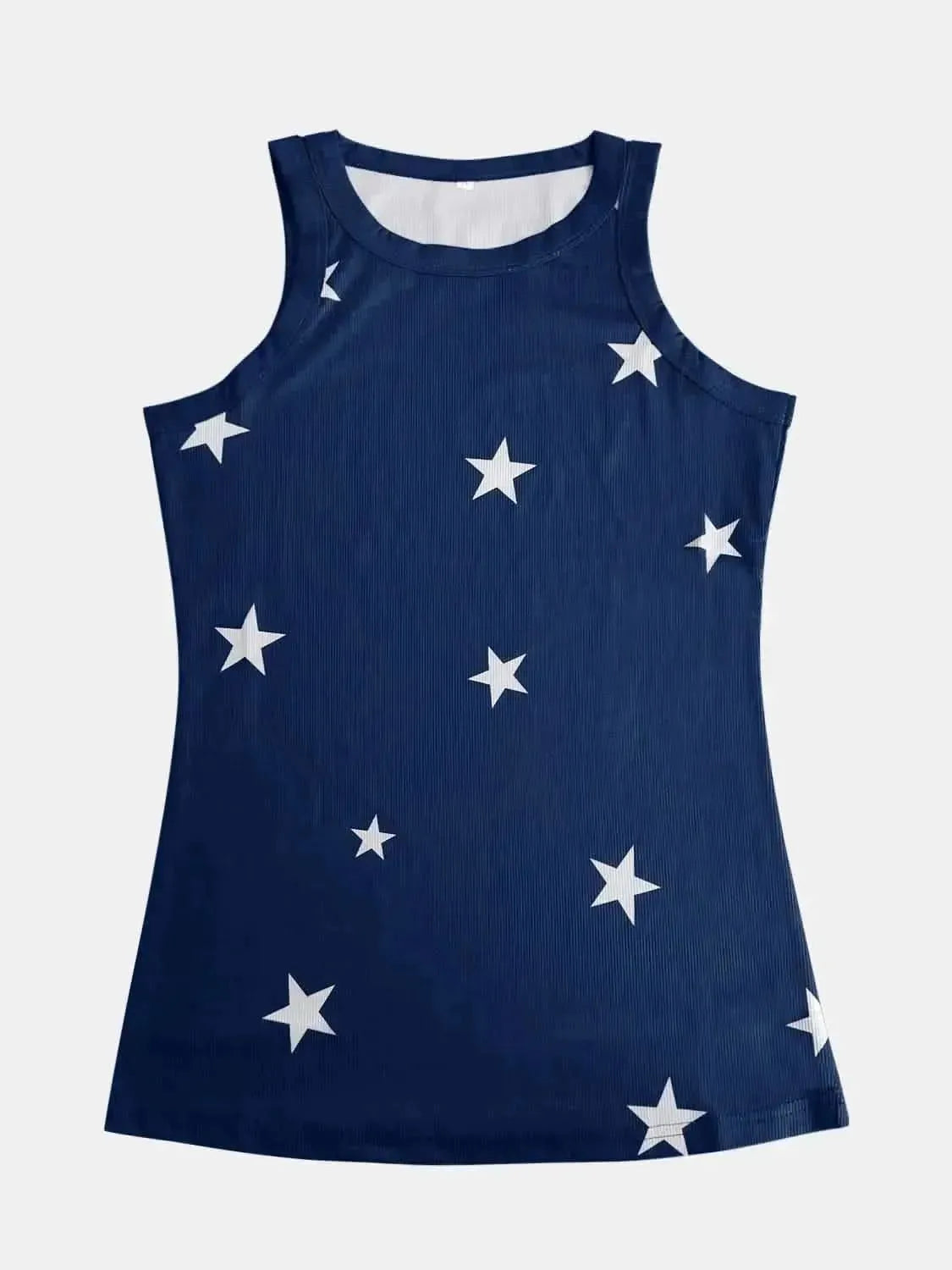 Full Size Star Round Neck Tank - Bad Moms Club