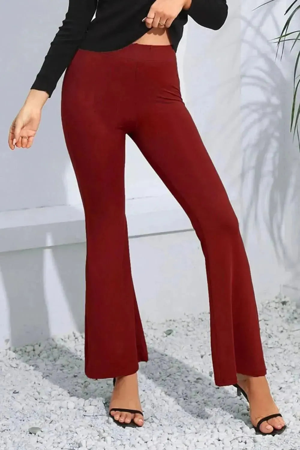 High Waist Long Flare Pants - Bad Moms Club