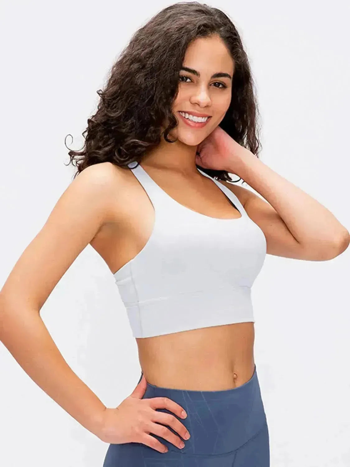Crisscross Scoop Neck Active Tank - Bad Moms Club