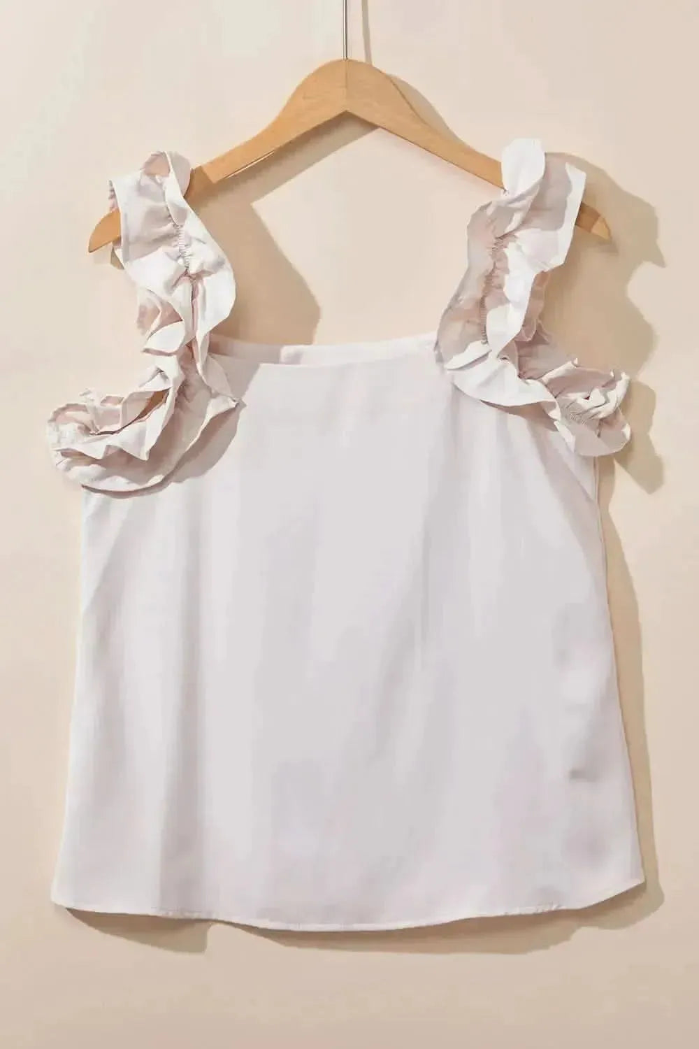 Ruffled Square Neck Tank - Bad Moms Club