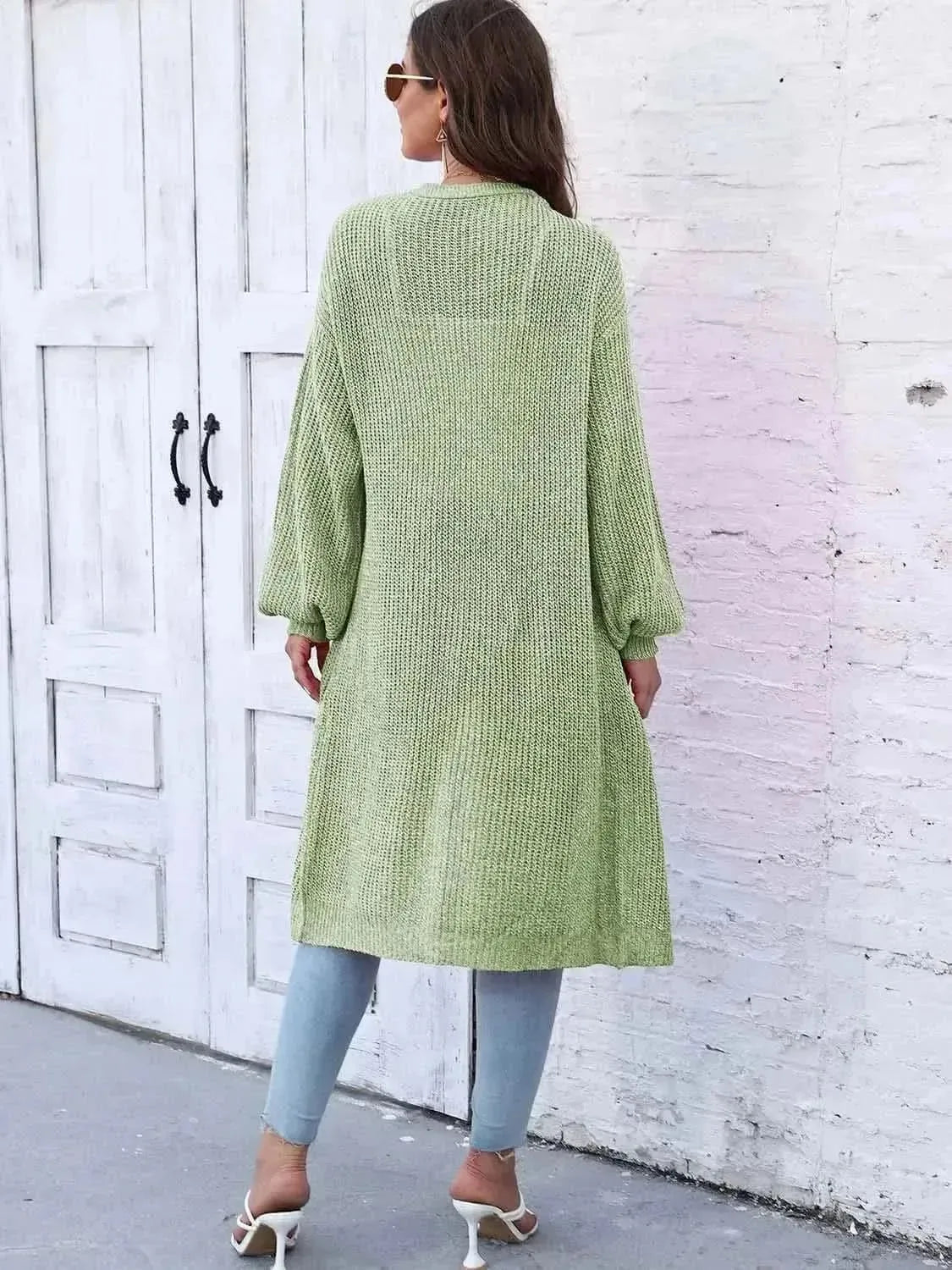 Open Front Longline Cardigan with Pockets - Bad Moms Club