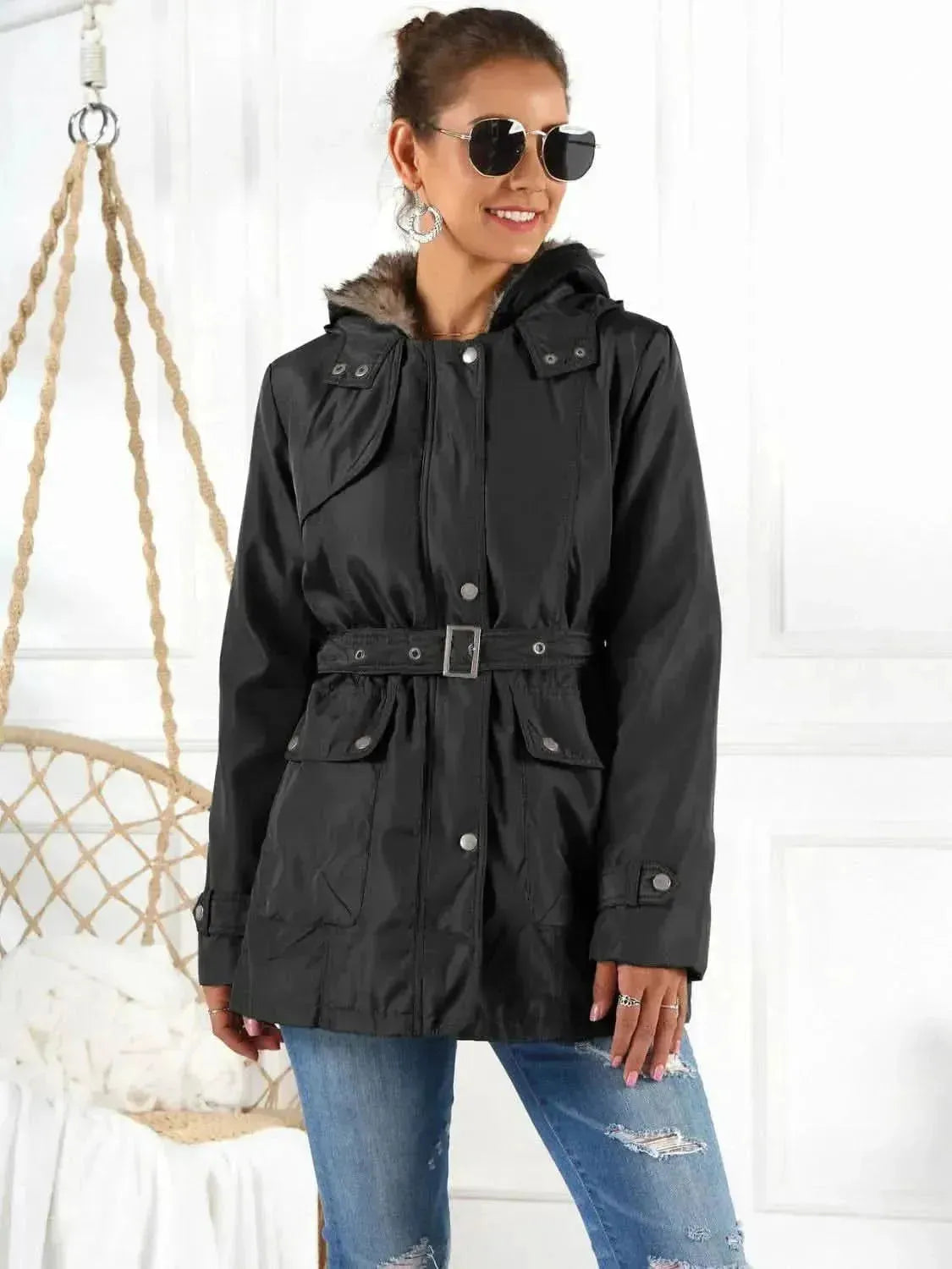Full Size Hooded Jacket with Detachable Liner (Three-Way Wear) - Bad Moms Club