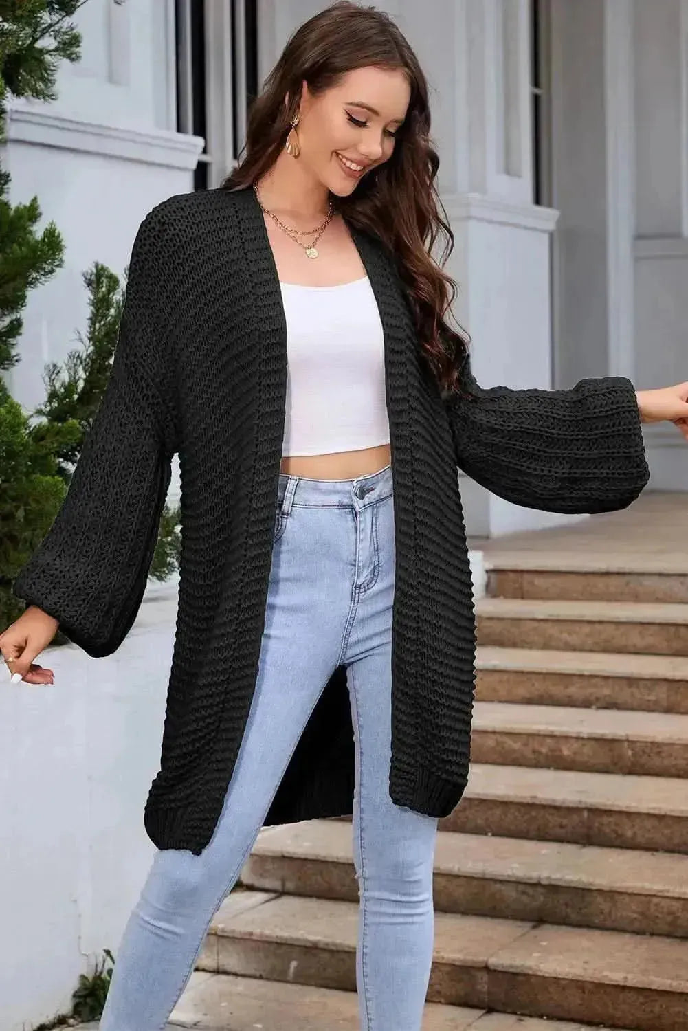 Open Front Longline Cardigan - Bad Moms Club