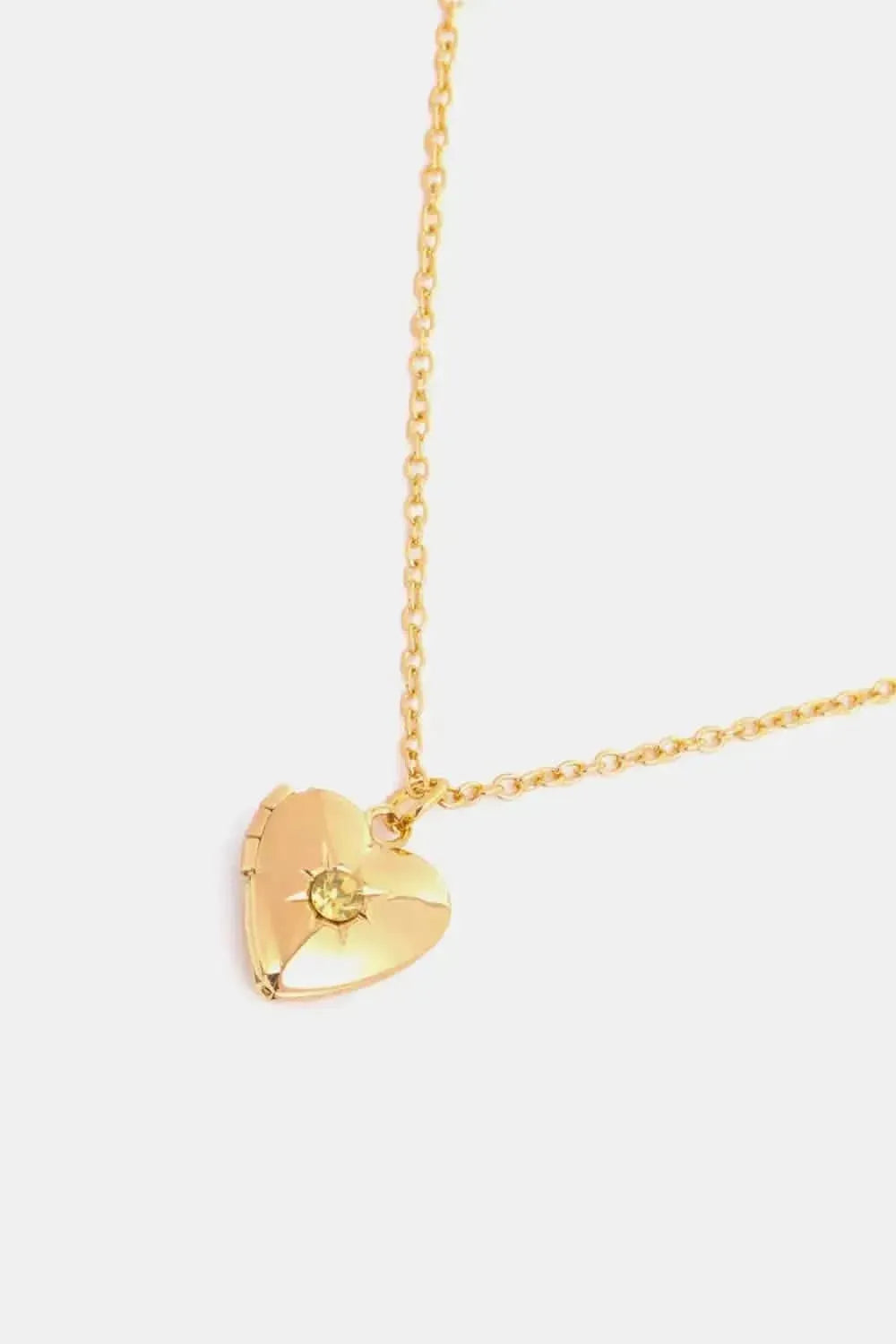 Zircon Heart Shape 14K Gold-Plated Pendant Necklace - Bad Moms Club