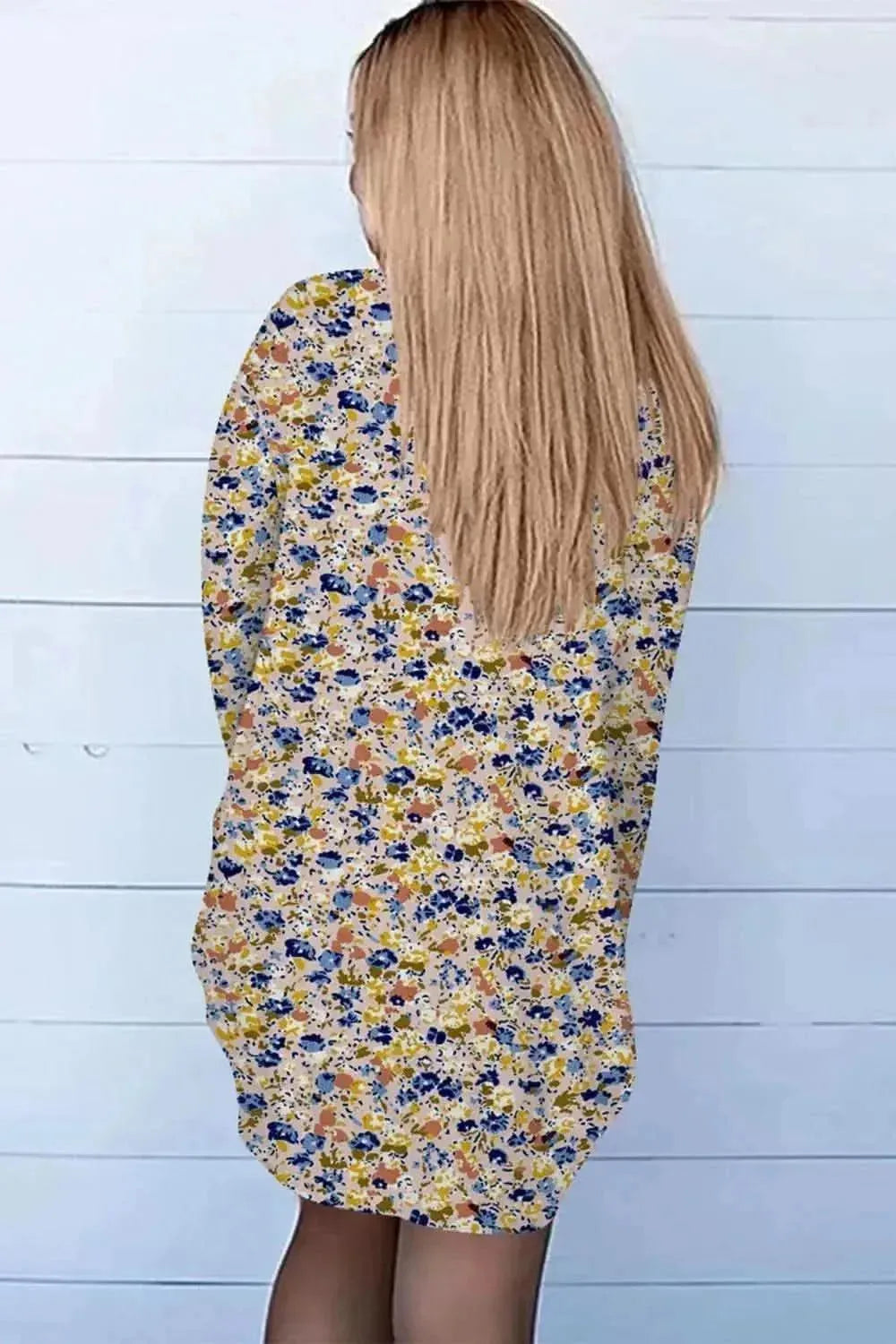 Printed Long Sleeve Cardigan - Bad Moms Club