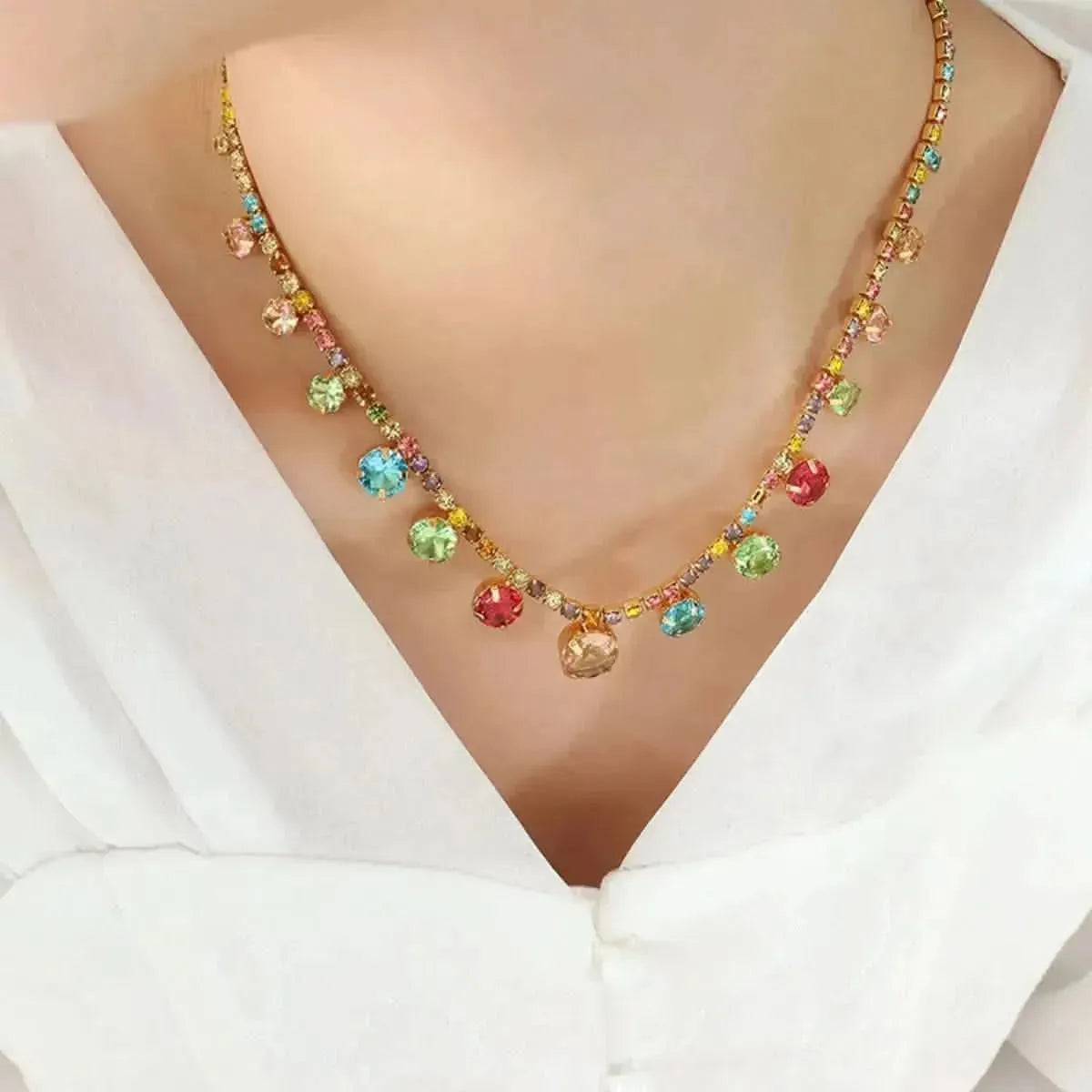 Crystal Copper Chain Necklace - Bad Moms Club