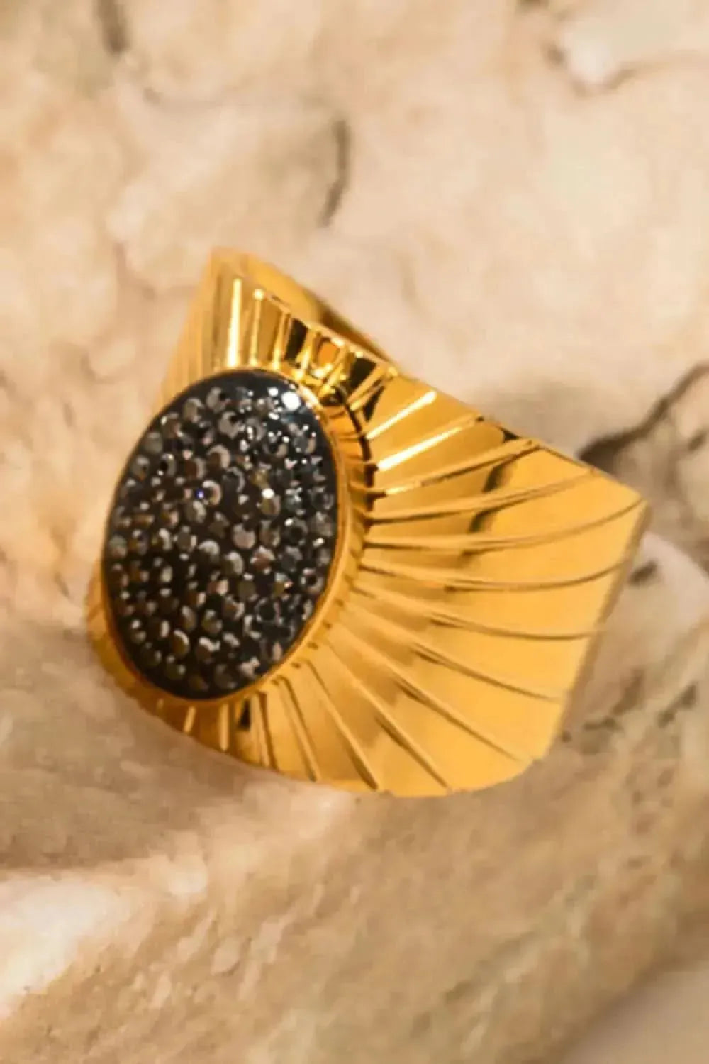 Wide Band Stainless Steel Open Ring - Bad Moms Club