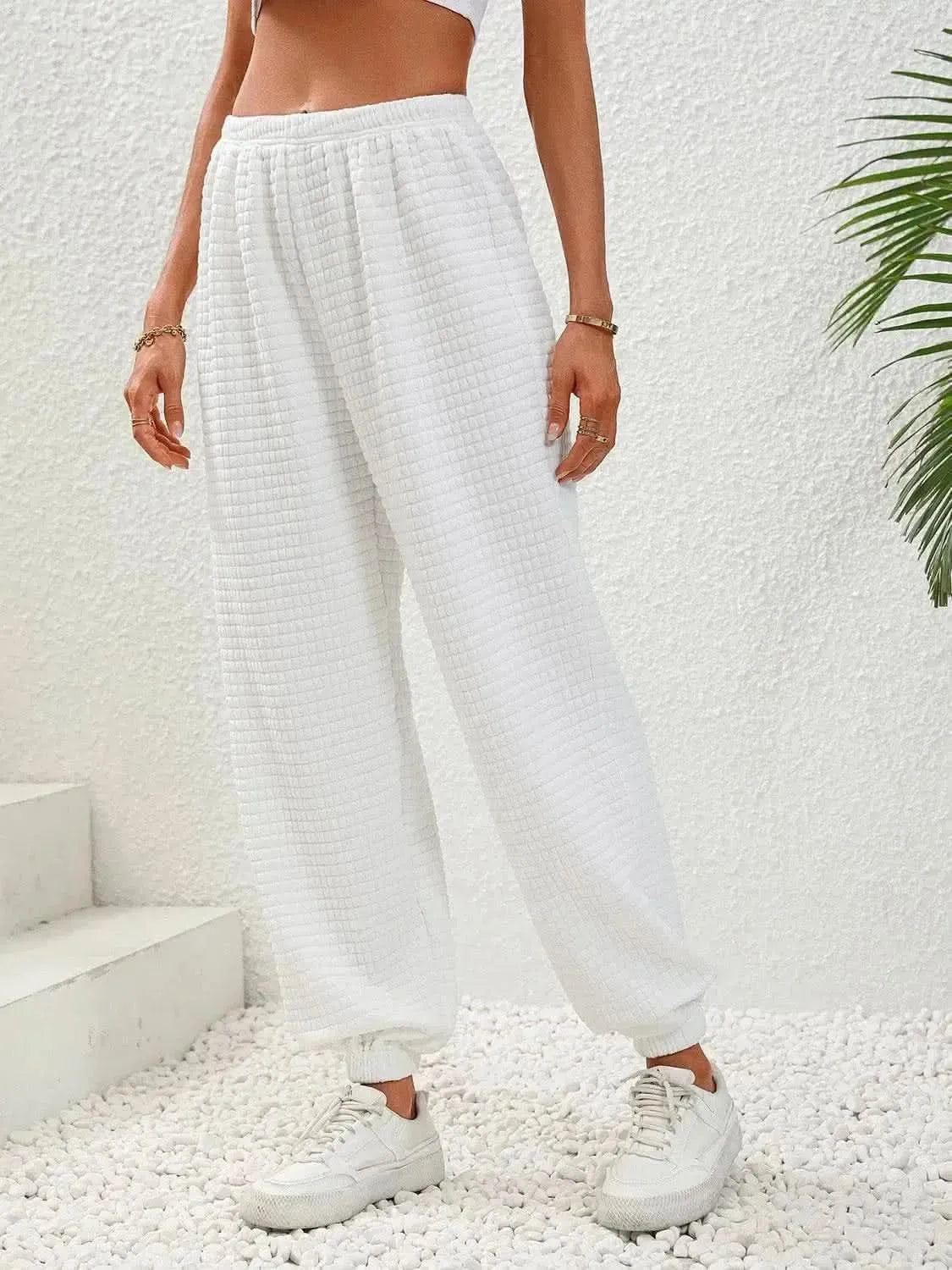 Textured Pull-On Joggers - Bad Moms Club