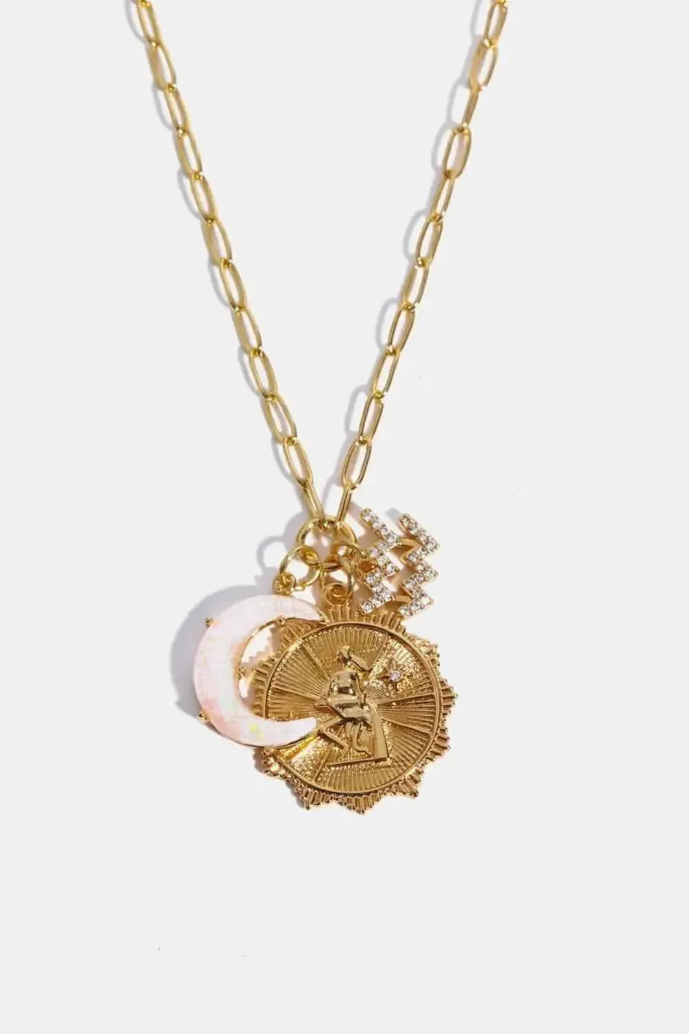 Constellation and Moon Pendant Copper Necklace - Bad Moms Club