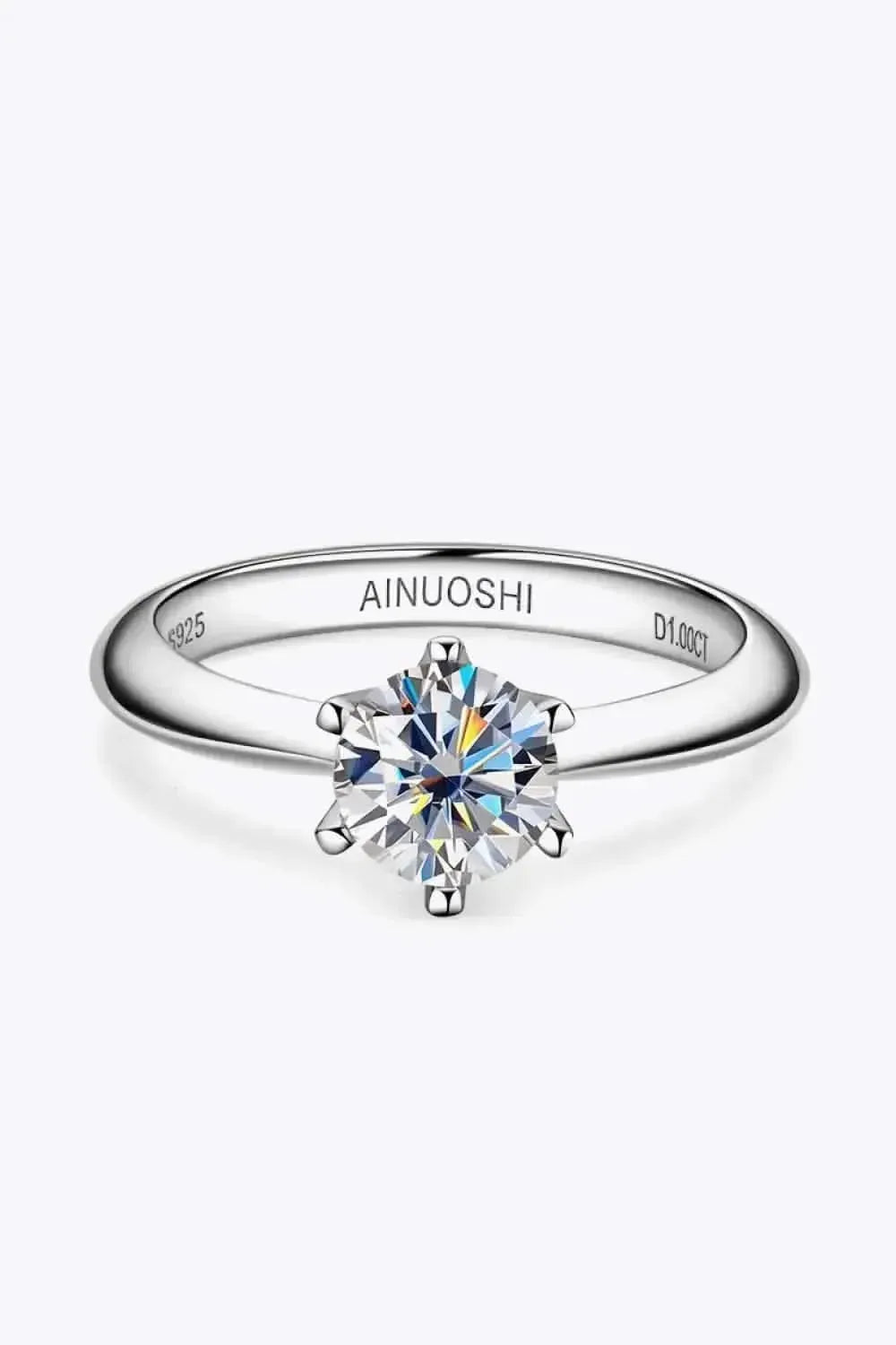 Wonderful Life 1 Carat Moissanite Platinum-Plated Ring - Bad Moms Club