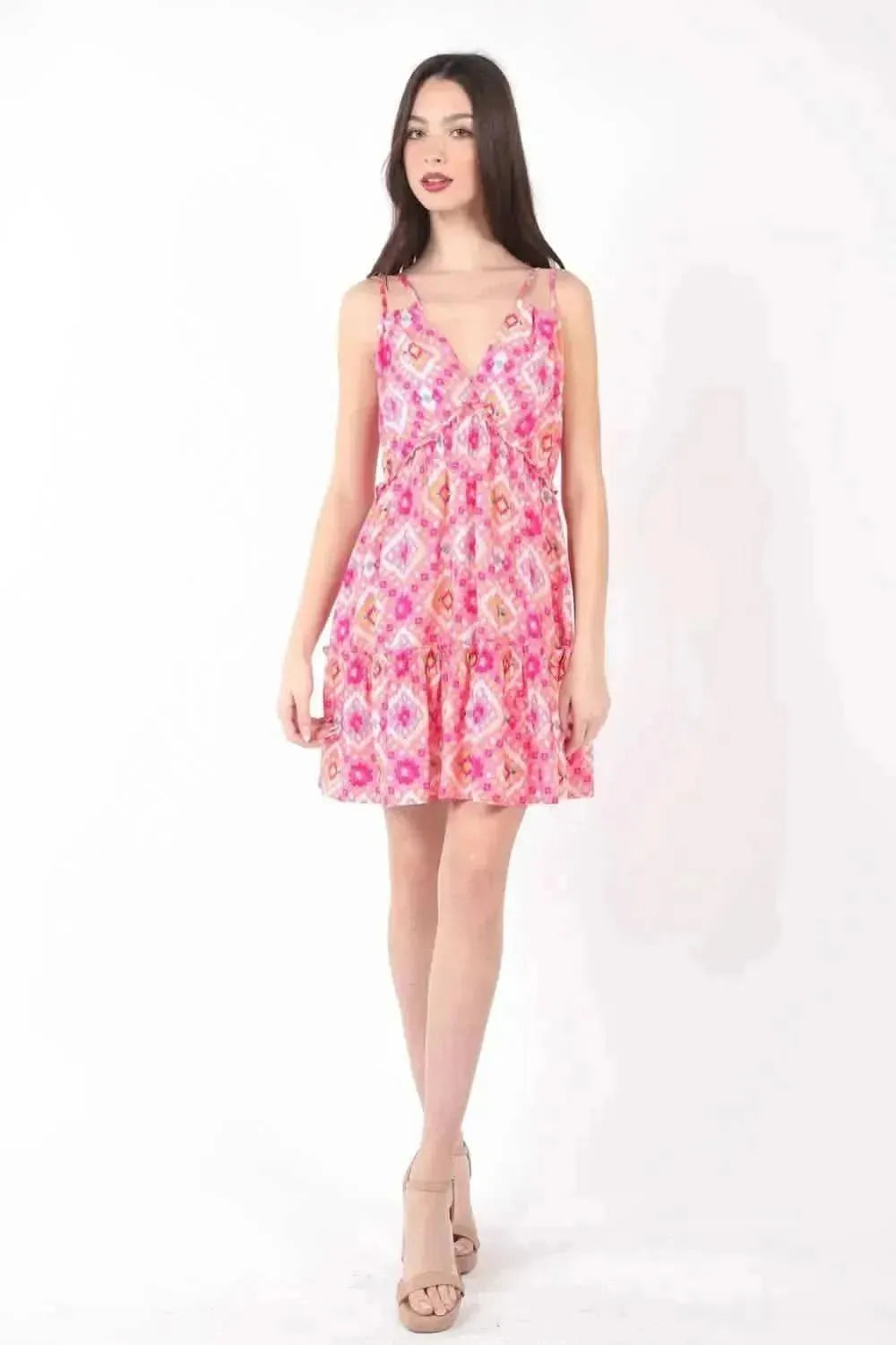 VERY J Floral Back Smocked Ruffled Mini Dress - Bad Moms Club