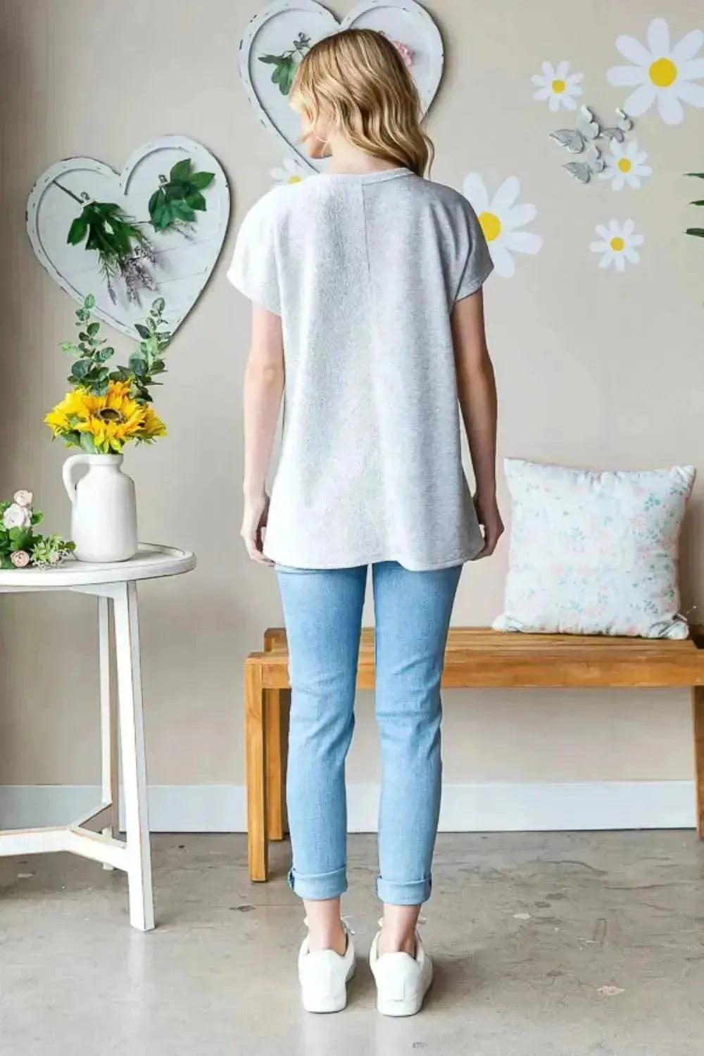 Heimish Full Size Pocketed Round Neck Short Sleeve T-Shirt - Bad Moms Club