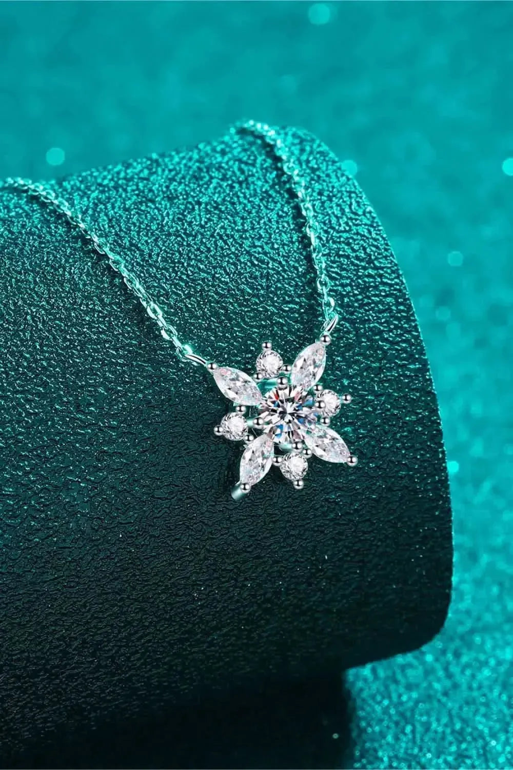 Moissanite Rhodium-Plated Necklace - Bad Moms Club