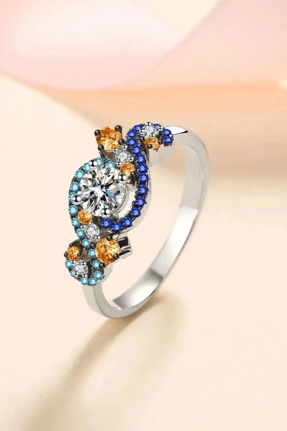Moissanite Contrast 925 Sterling Silver Ring - Bad Moms Club