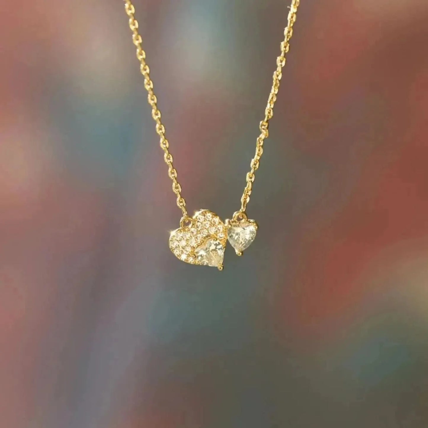 18K Gold-Plated 925 Sterling Silver Zircon Heart Necklace - Bad Moms Club