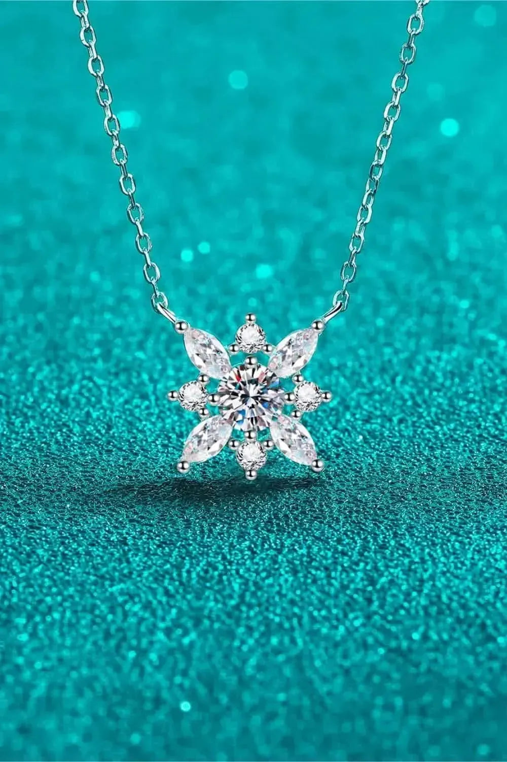 Moissanite Rhodium-Plated Necklace - Bad Moms Club