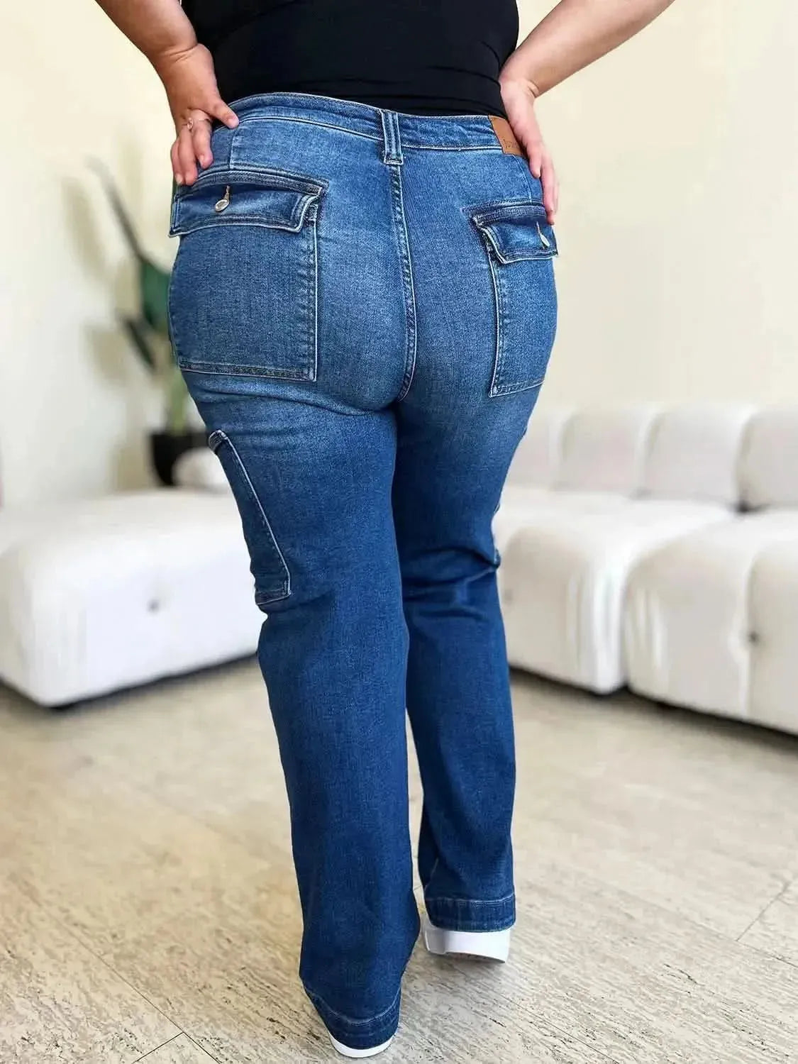 Judy Blue Full Size High Waist Cargo Jeans - Bad Moms Club