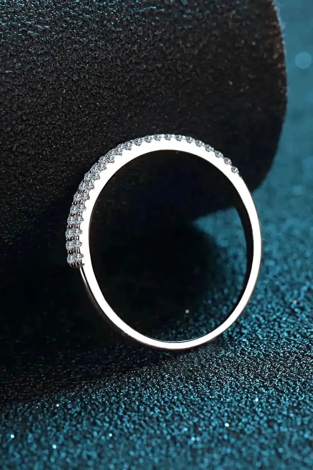 Moissanite 925 Sterling Silver Half-Eternity Ring - Bad Moms Club