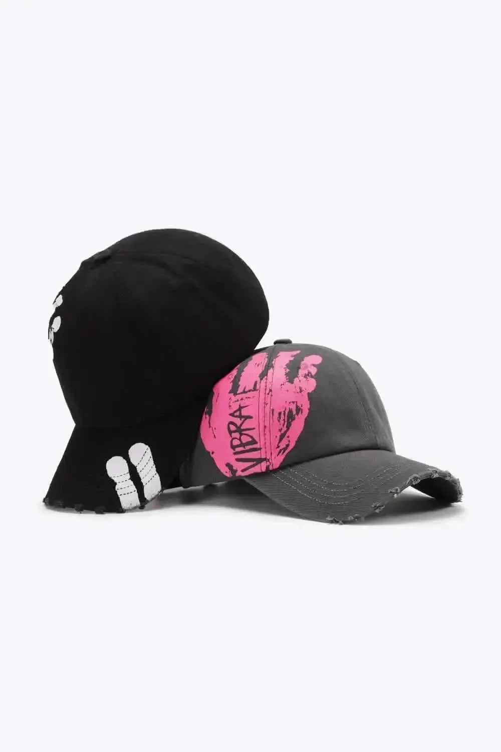 VIBRA Graphic Distressed Adjustable Baseball Cap - Bad Moms Club