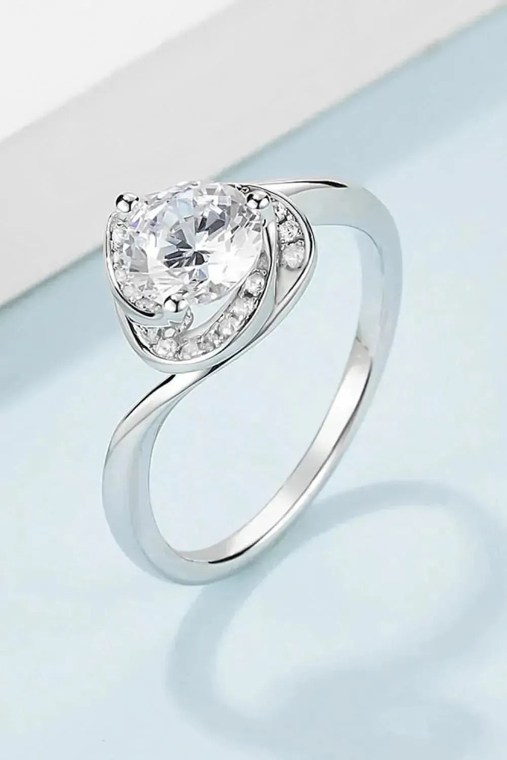 1 Carat Moissanite 925 Sterling Silver Heart Ring - Bad Moms Club