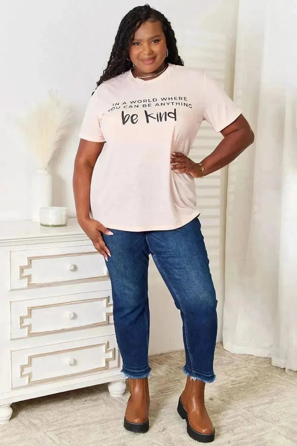 Simply Love Slogan Graphic Cuffed T-Shirt - Bad Moms Club