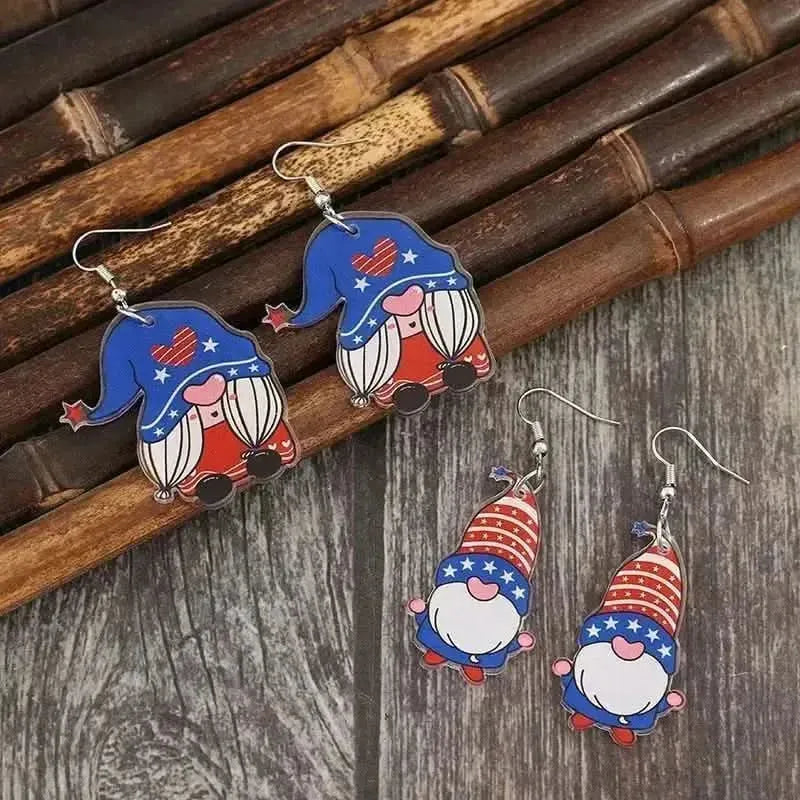 2 Pair Acrylic Gnome Earrings - Bad Moms Club
