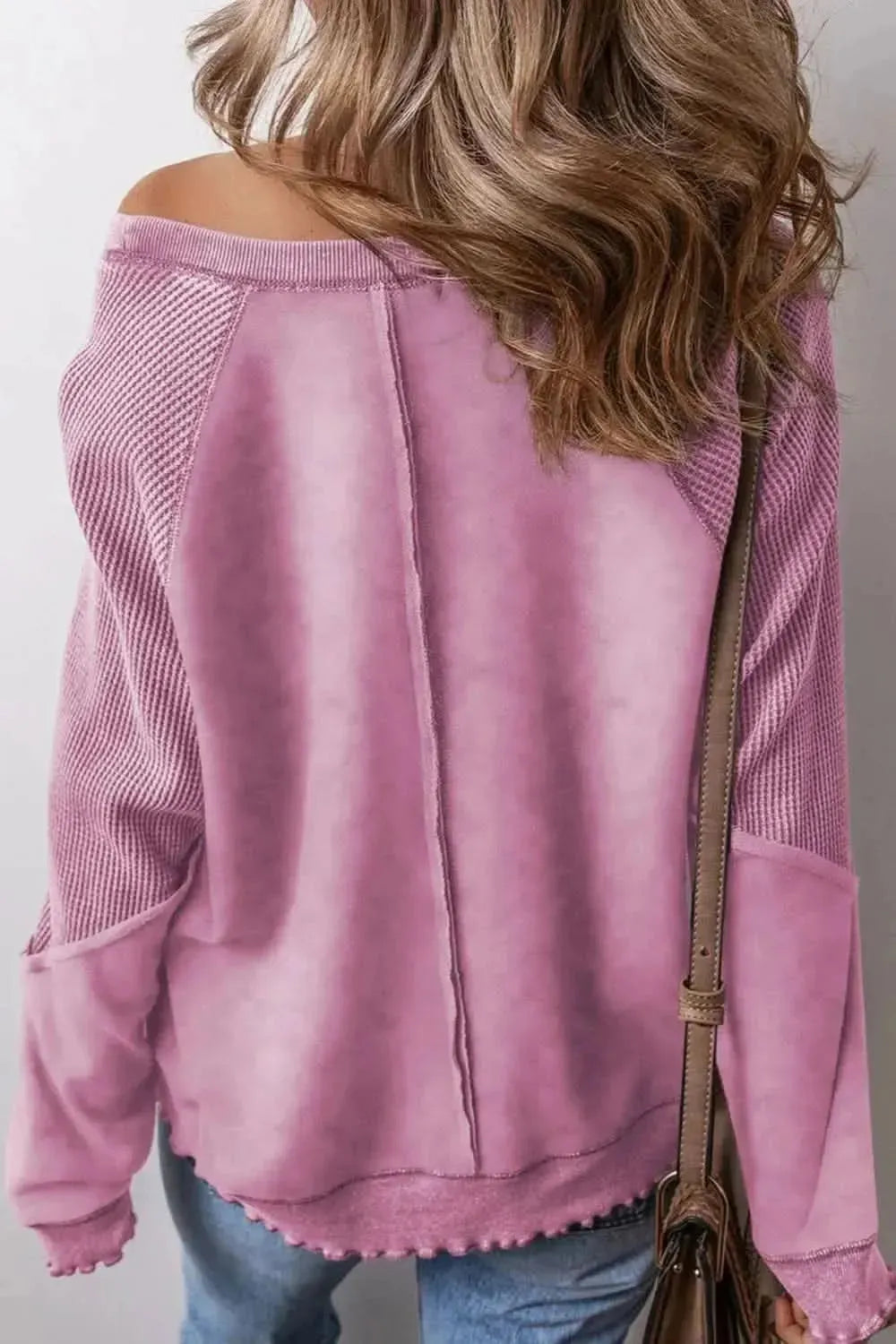 Exposed Seam Long Sleeve Sweatshirt - Bad Moms Club