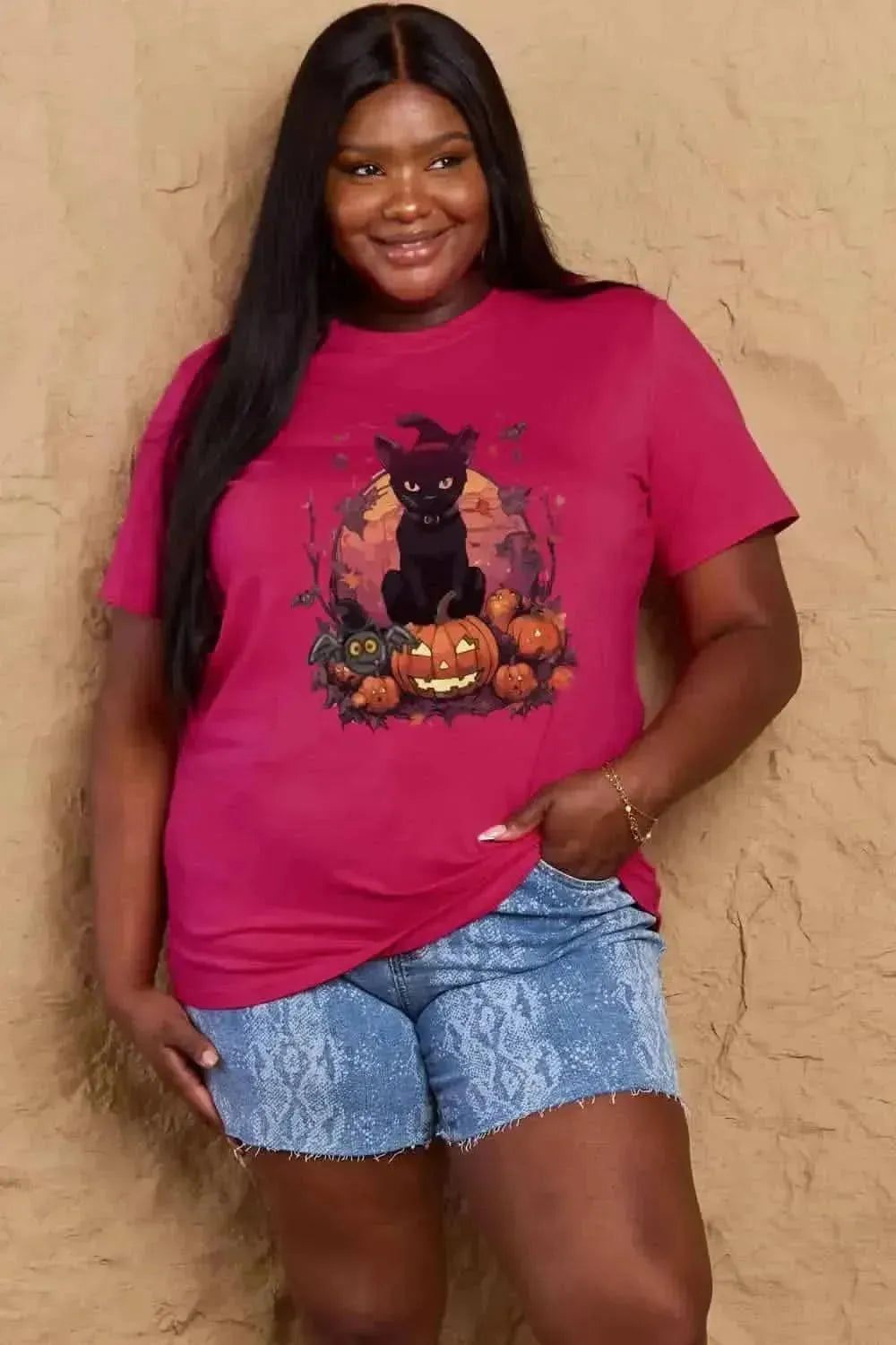 Simply Love Full Size Halloween Theme Graphic T-Shirt - Bad Moms Club