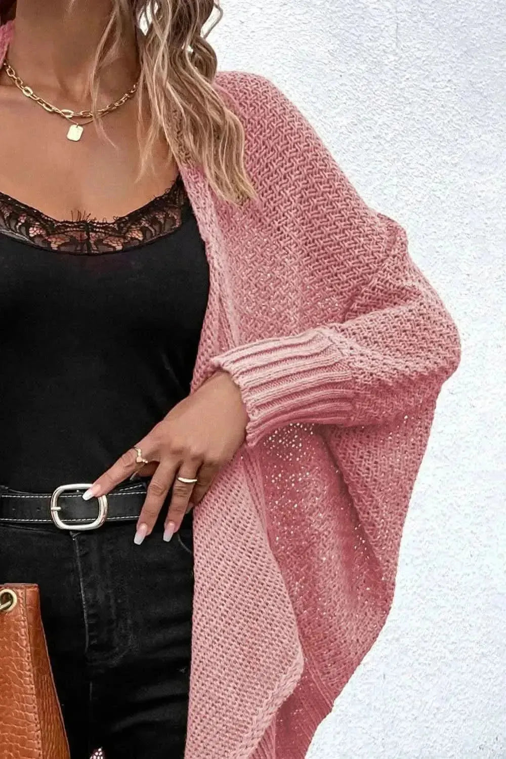 Open Front Dolman Sleeve Cardigan - Bad Moms Club