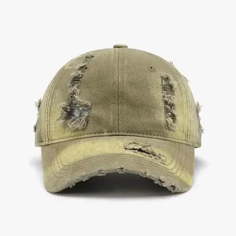 Distressed Adjustable Cotton Baseball Cap - Bad Moms Club