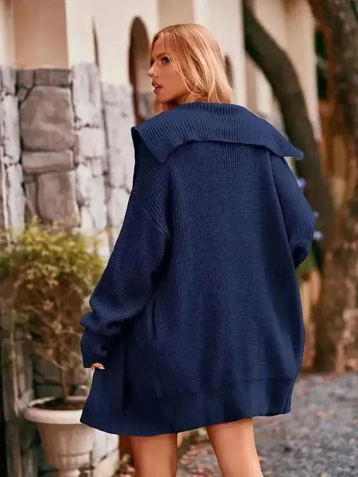 Dropped Shoulder Long Sleeve Cardigan - Bad Moms Club
