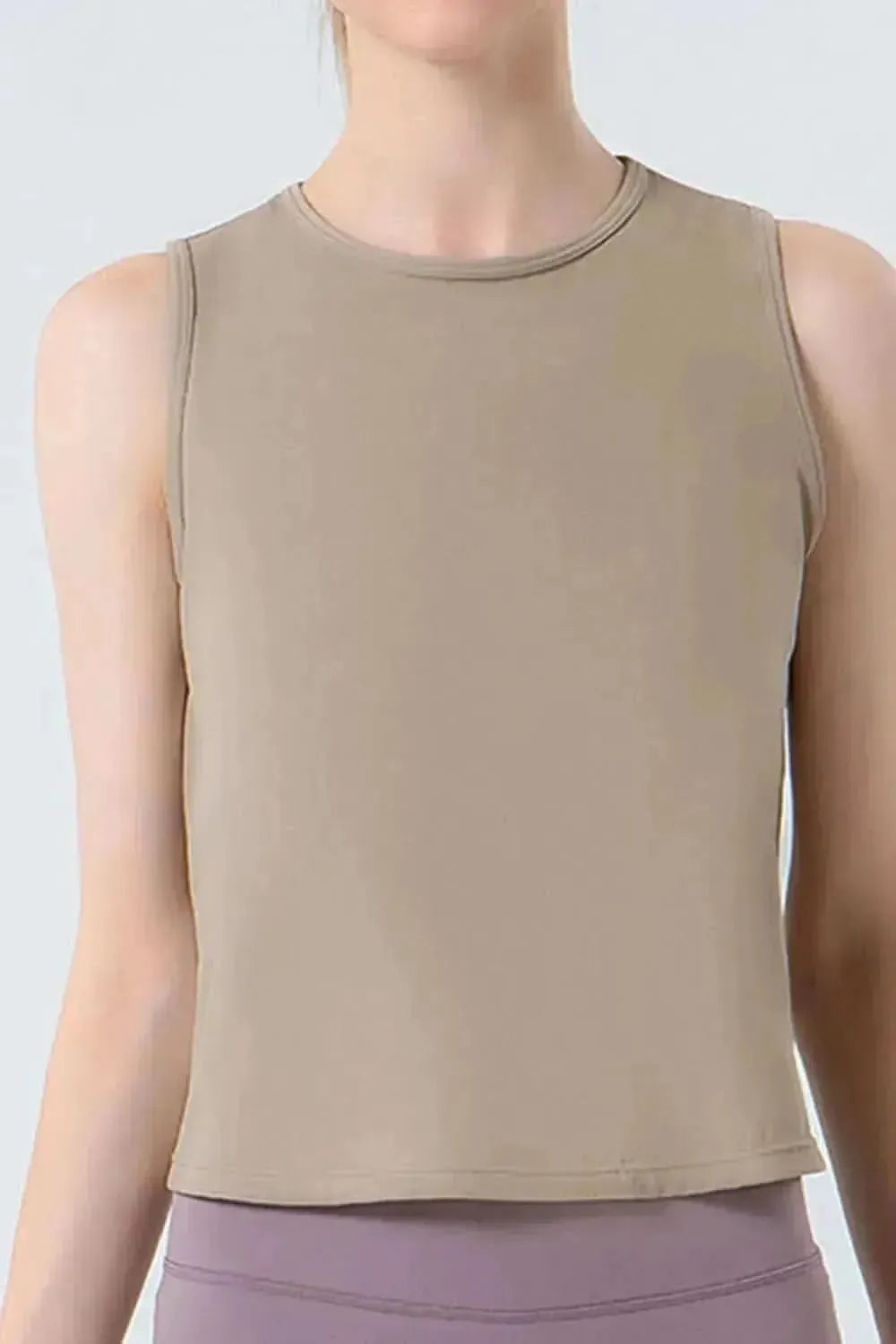 Round Neck Active Tank - Bad Moms Club