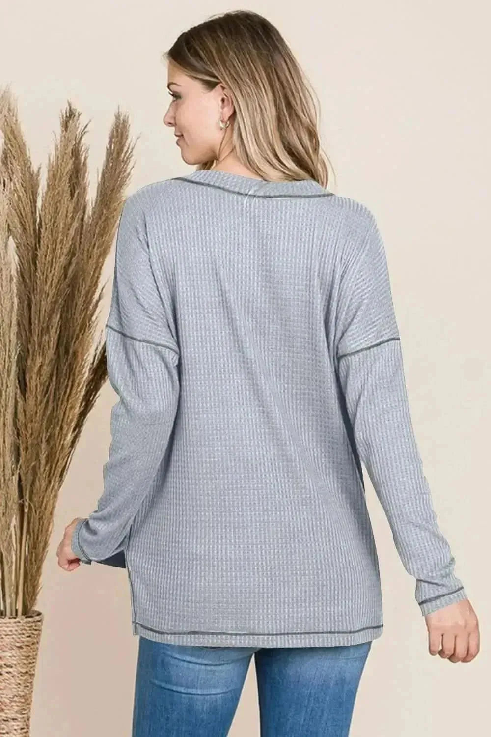 Reborn J V Neck Long Sleeve Top - Bad Moms Club