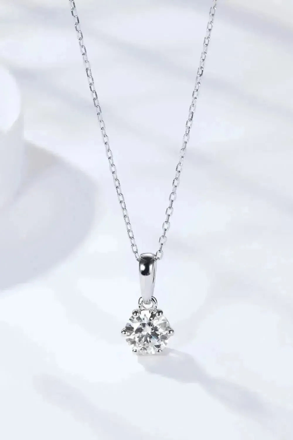 2 Carat 6-Prong Moissanite Pendant Necklace - Bad Moms Club