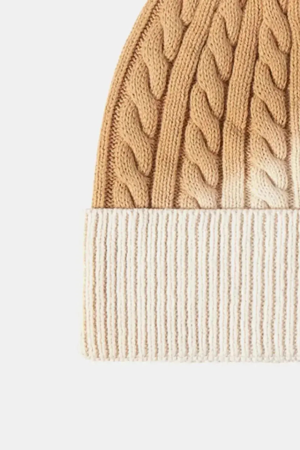 Contrast Tie-Dye Cable-Knit Cuffed Beanie - Bad Moms Club