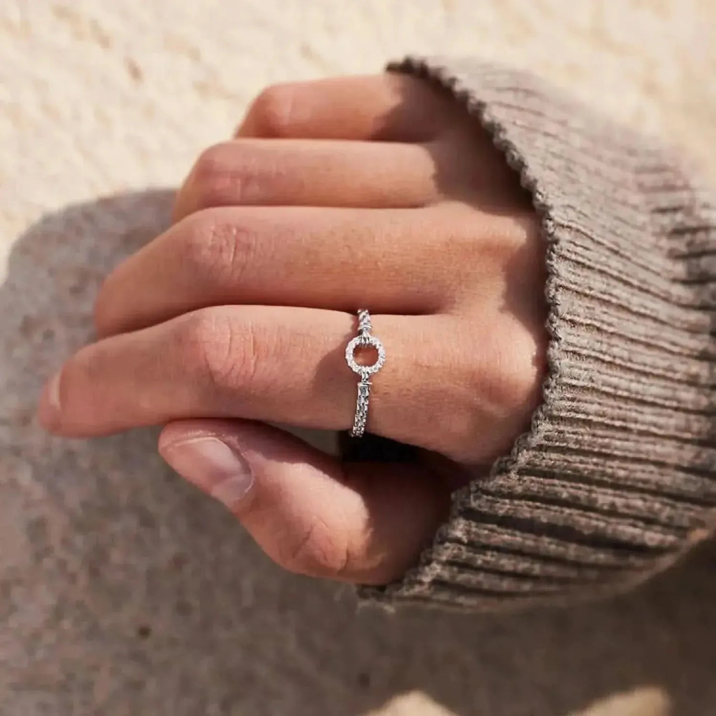 Inlaid Zircon 925 Sterling Silver Ring - Bad Moms Club