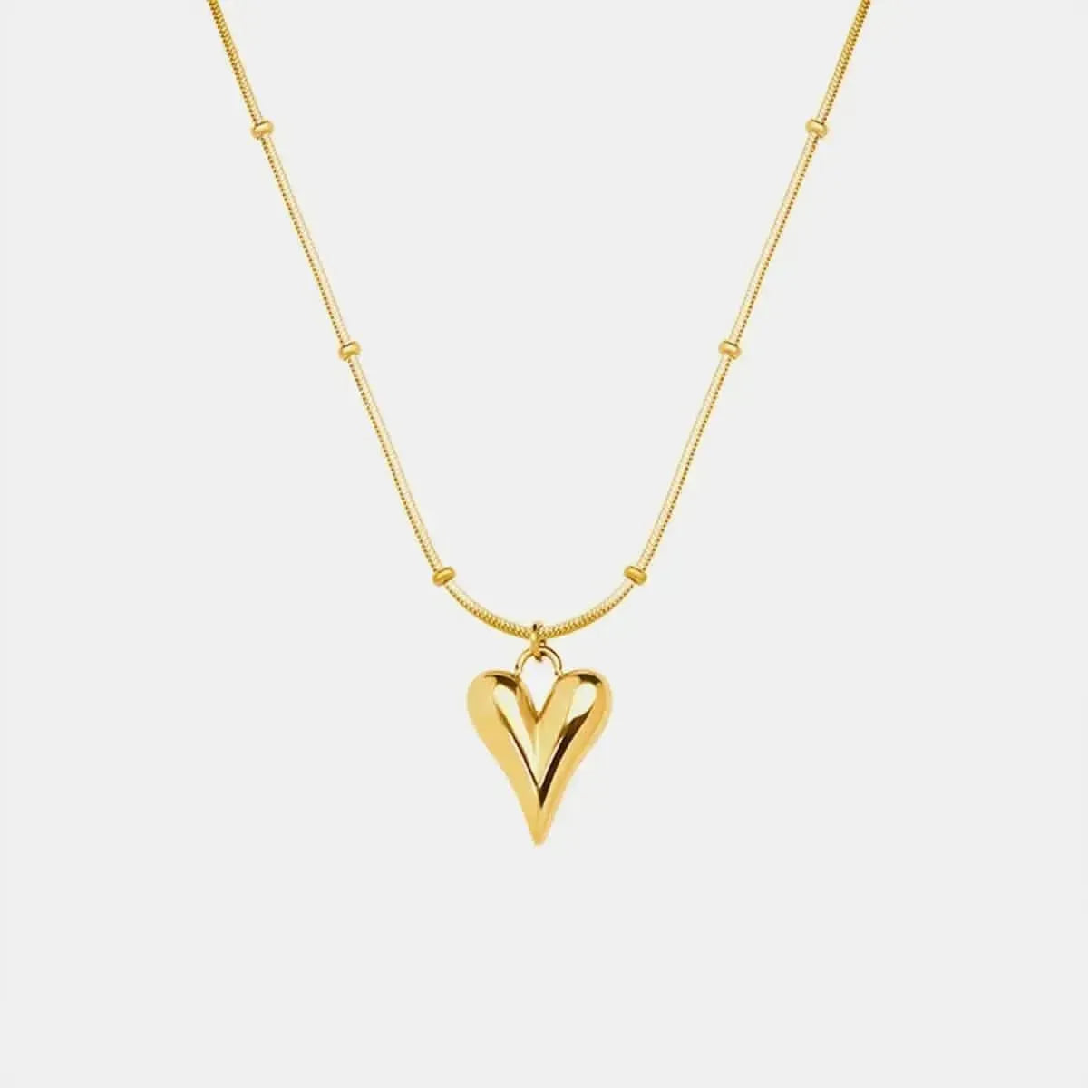Titanium Steel Heart Pendant Necklace - Bad Moms Club
