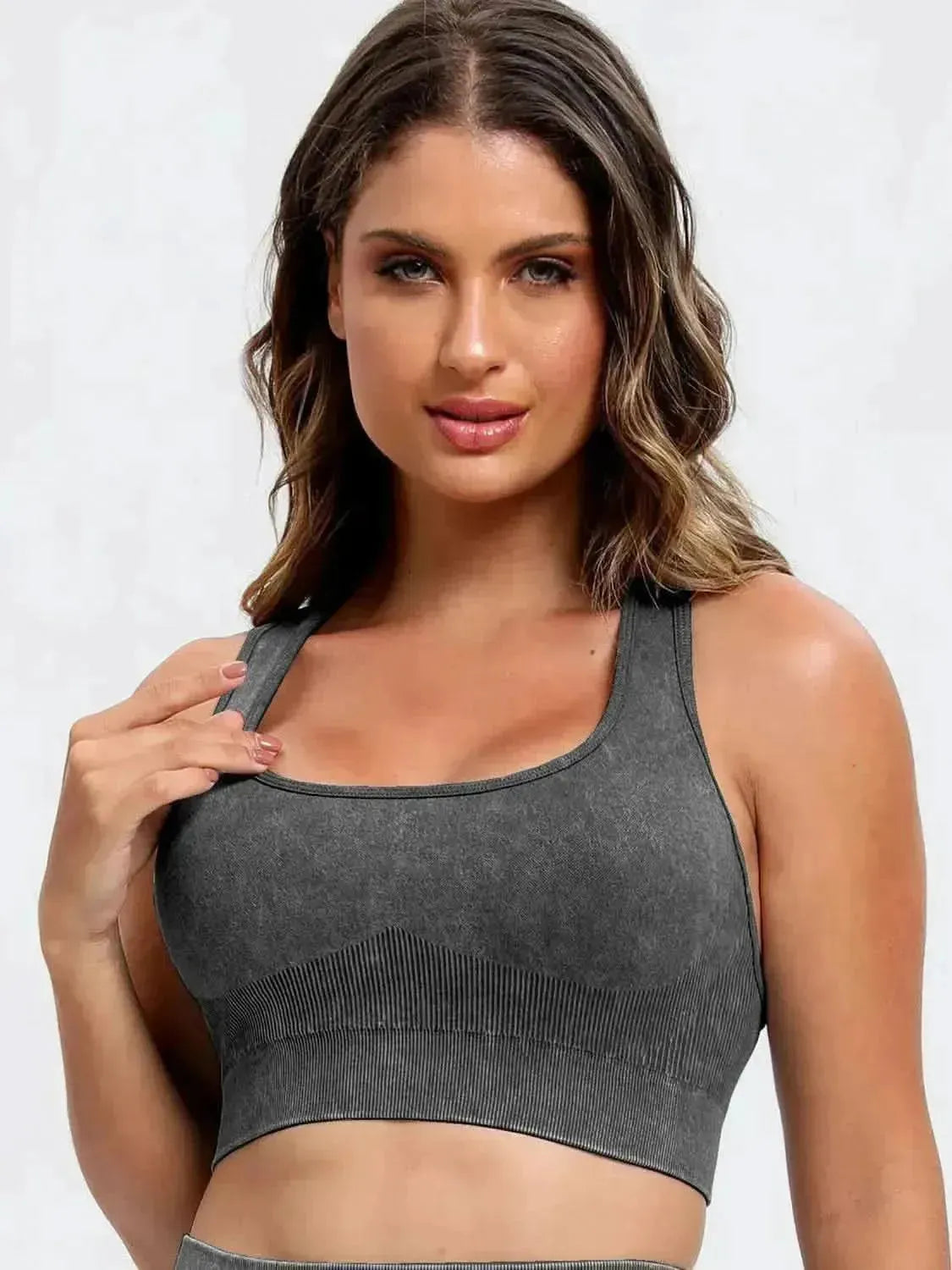 Scoop Neck Wide Strap Top and Shorts Active Set - Bad Moms Club