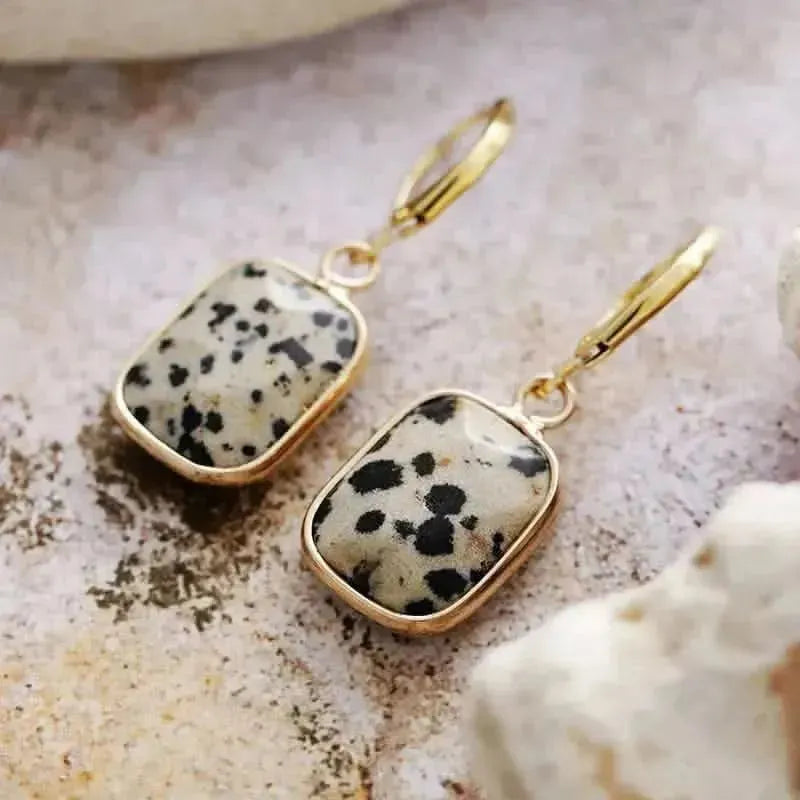 Copper Natural Stone Dangle Earrings - Bad Moms Club